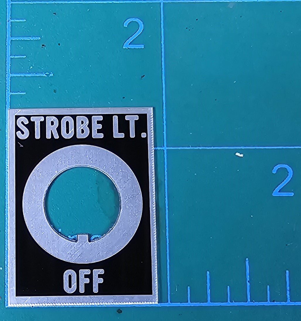 Strobe Lights Toggle Switch Label Plate