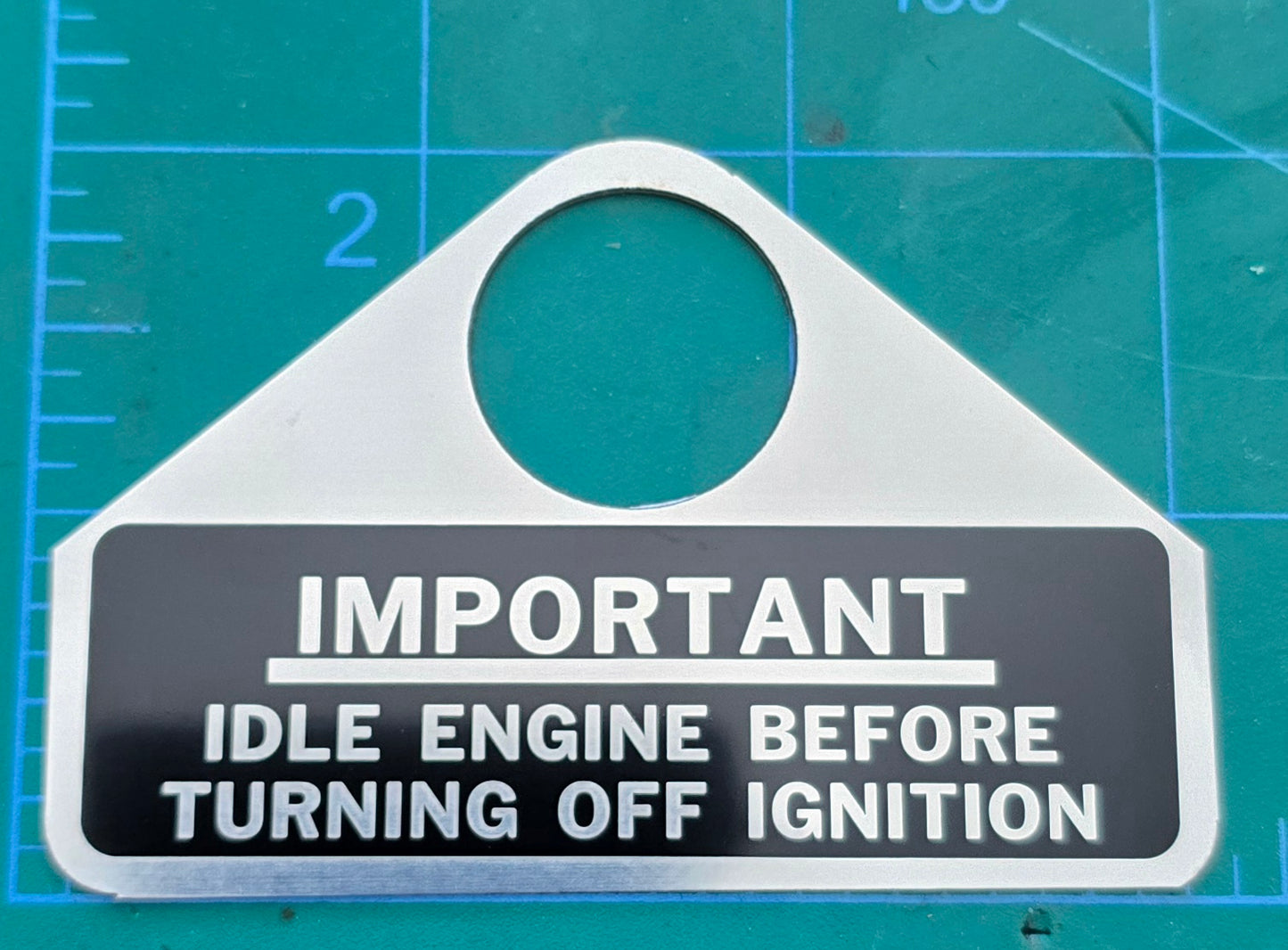 Ignition Warning Plate - Brockway Mack