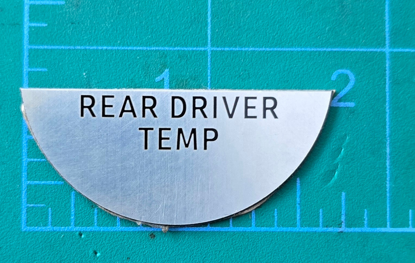 Peterbilt Rear Driver Temperature Gage Label