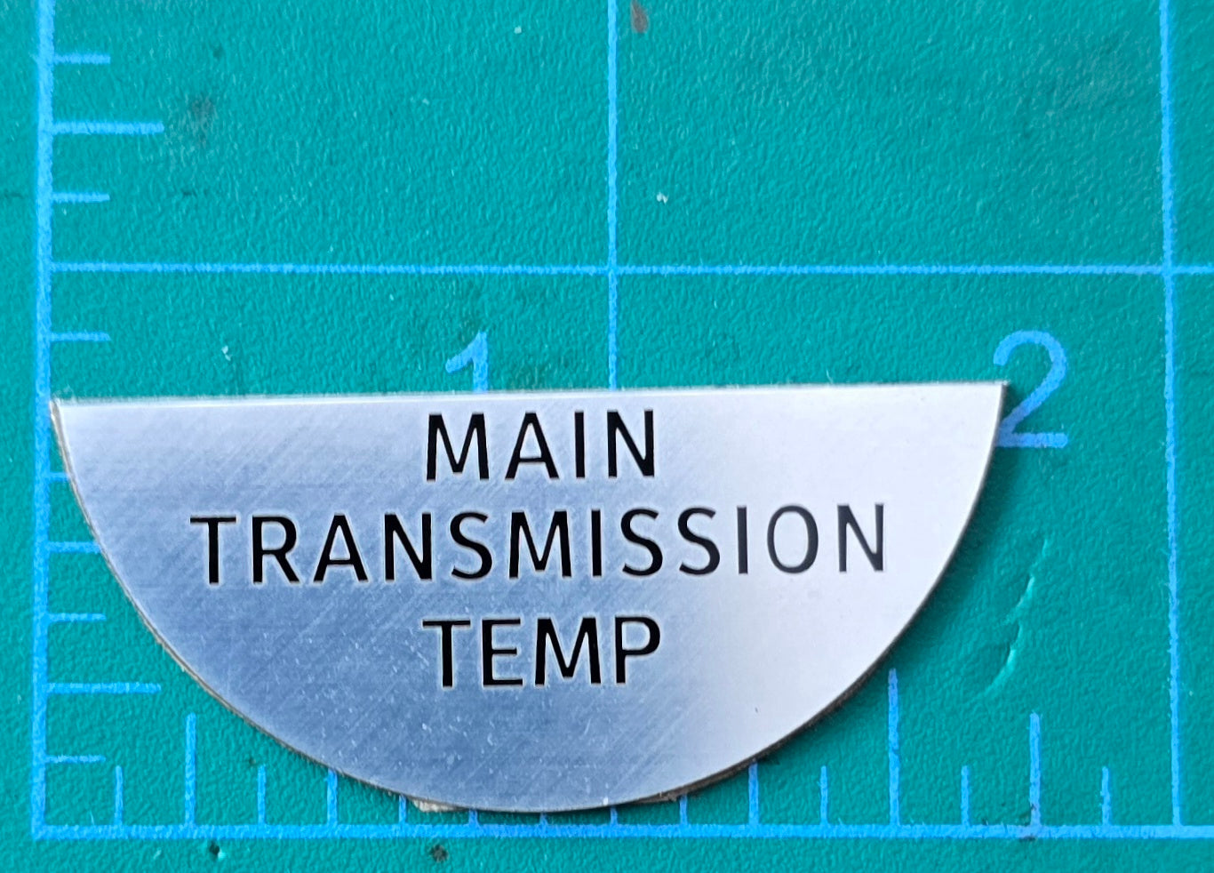 Peterbilt Main Transmission Temperature Gage Label
