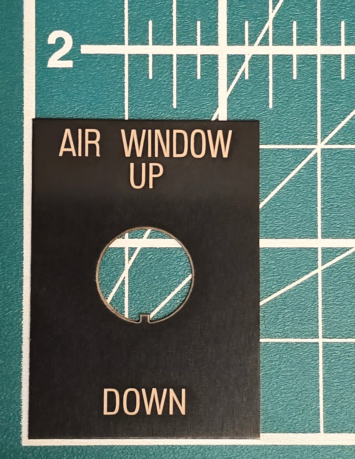 Kenworth Air Window Up Down Switch Plate 1.75"