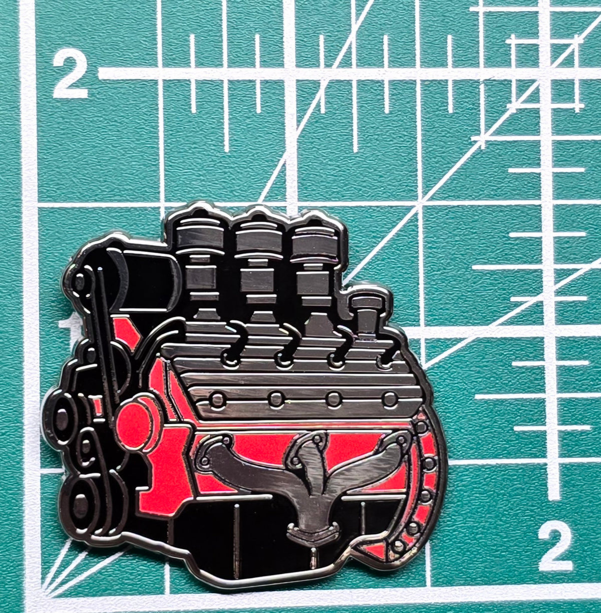 Ford 59AB Flathead Engine Enamel Pin – 1.5" Hot Rod Collectible