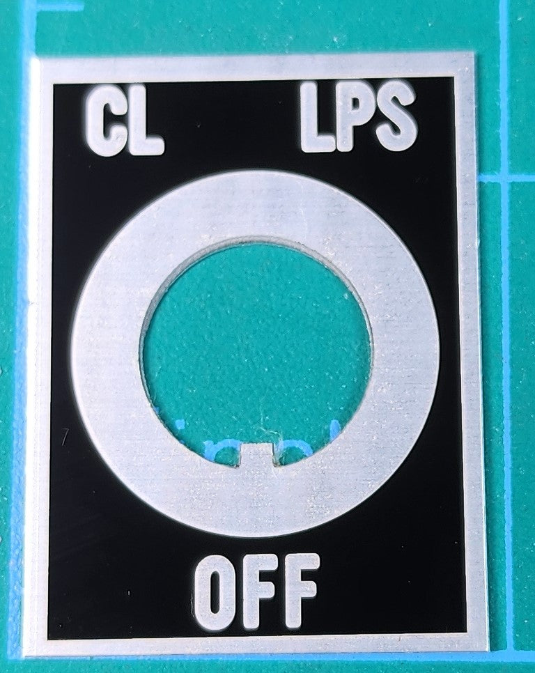 Cl Label CL - LPS Toggle Switch Label Plate – The Tag Guy