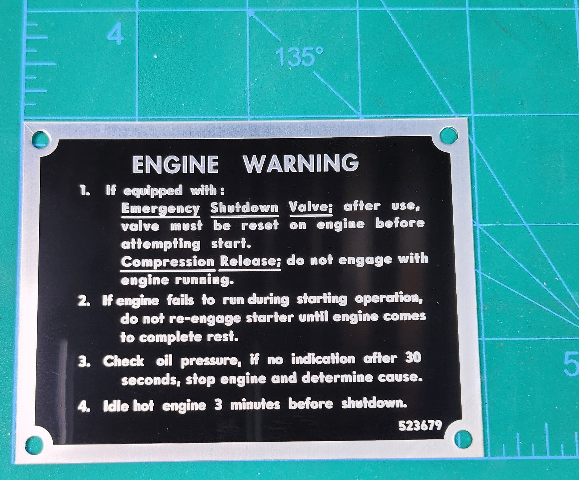 Engine Warning Dash Tag – The Tag Guy