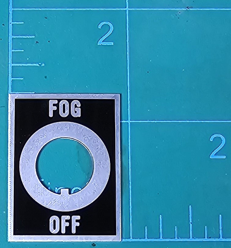 Fog Lights Toggle Switch Label Plate – The Tag Guy