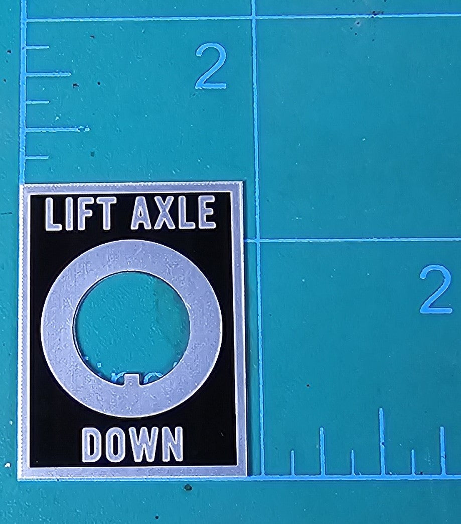 Lift Axle Toggle Switch Label Plate – The Tag Guy