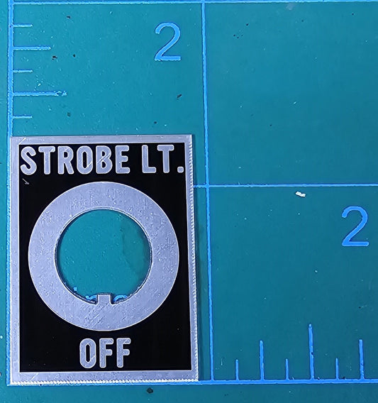 Strobe Lights Toggle Switch Label Plate