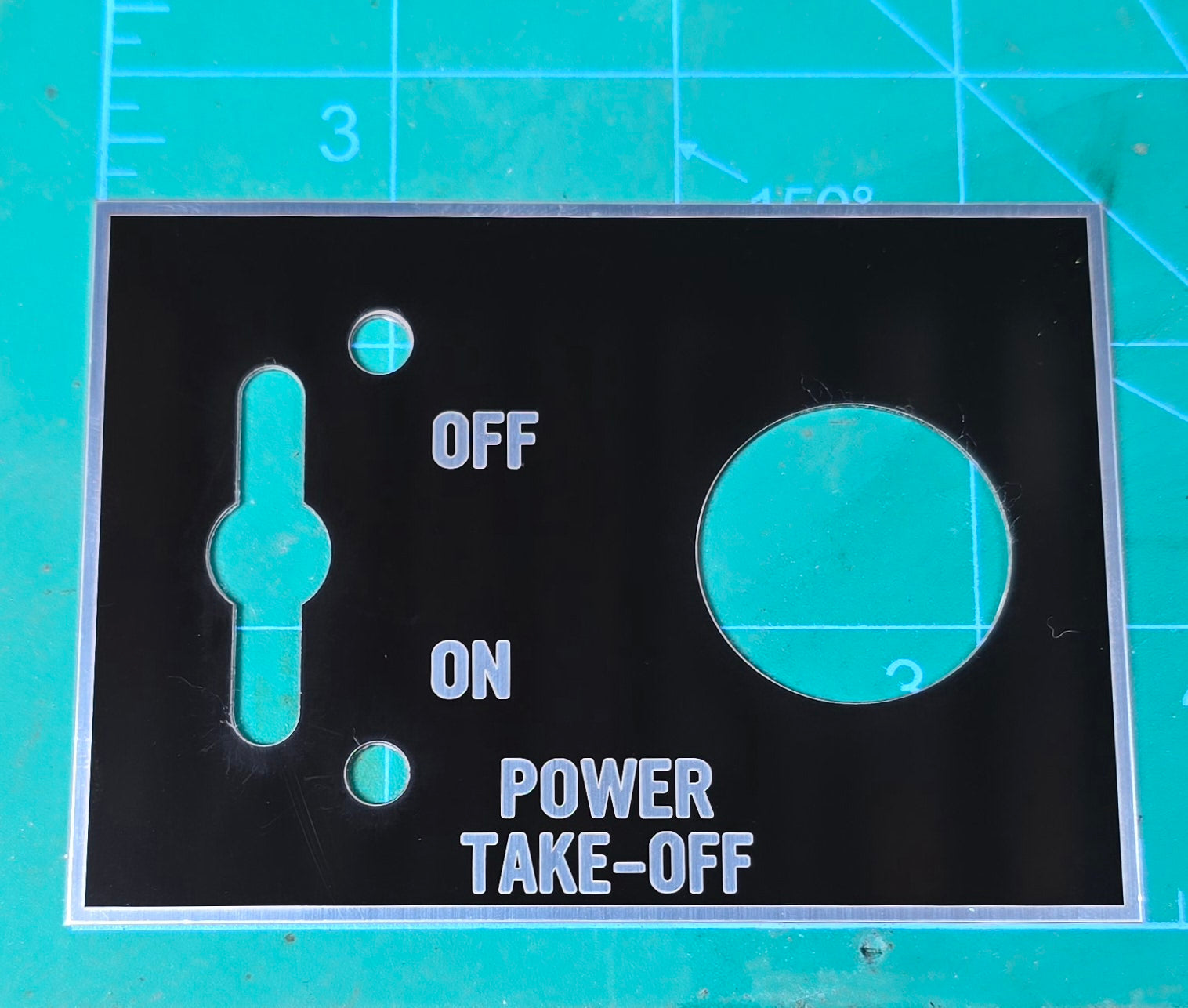 Mack PTO Switch Label Plate – The Tag Guy