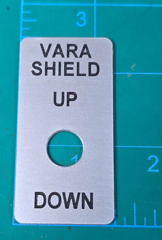 Peterbilt Vara Shield Switch Up Label Plate