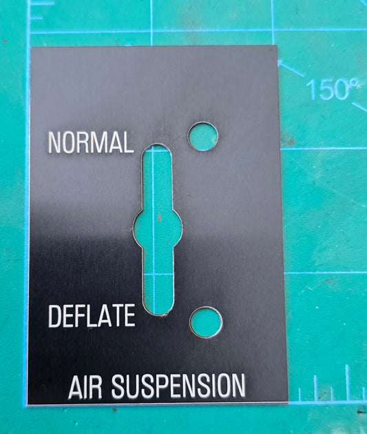 Kenworth Style Air Suspension Control Switch Plate