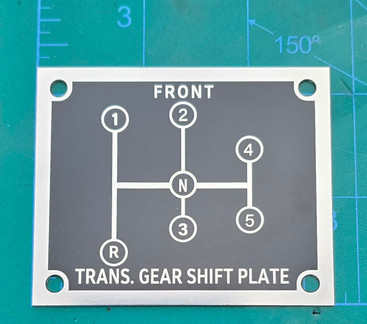 5 Speed Direct Transmission Shift Pattern Tag