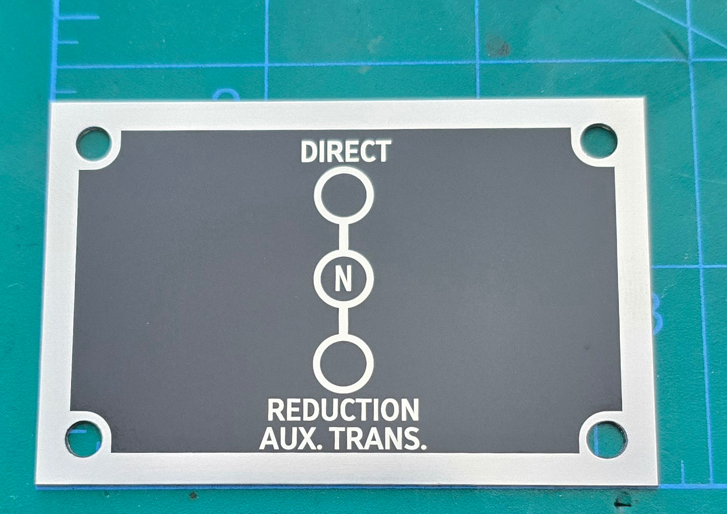 Auxiliary Transmission Shift Pattern Tag