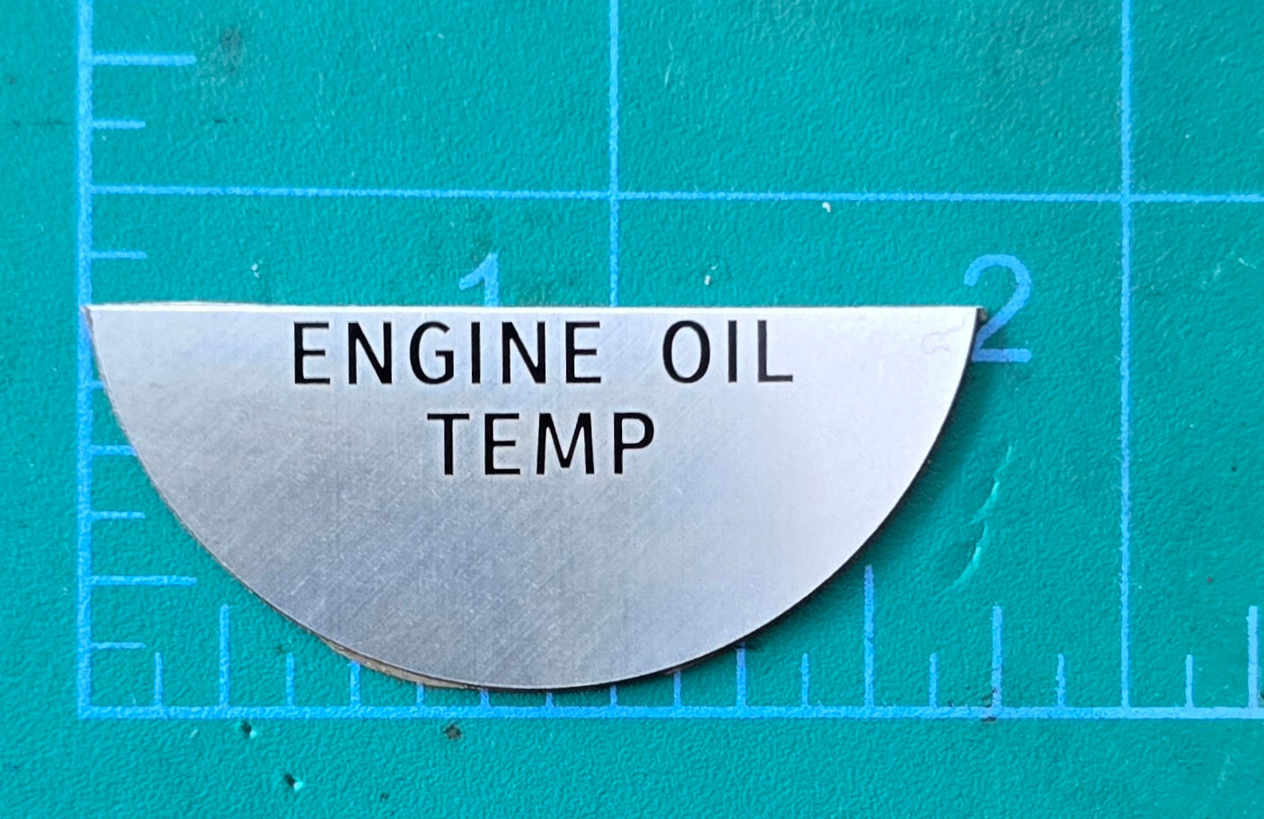Peterbilt Engine Oil Temperature Gage Label