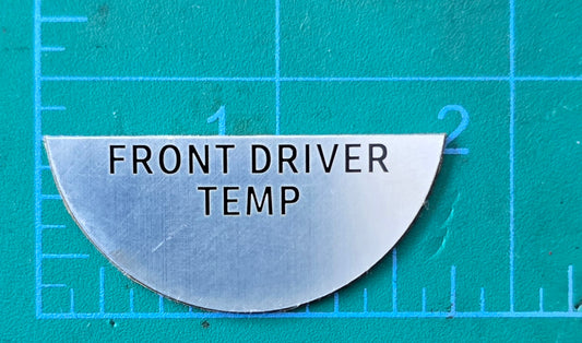 Peterbilt Front Driver Temperature Gage Label
