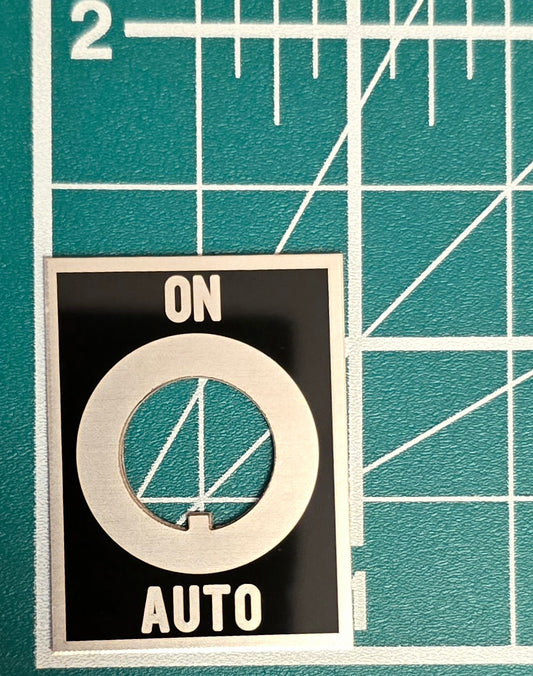 On Auto Toggle Switch Label Plate