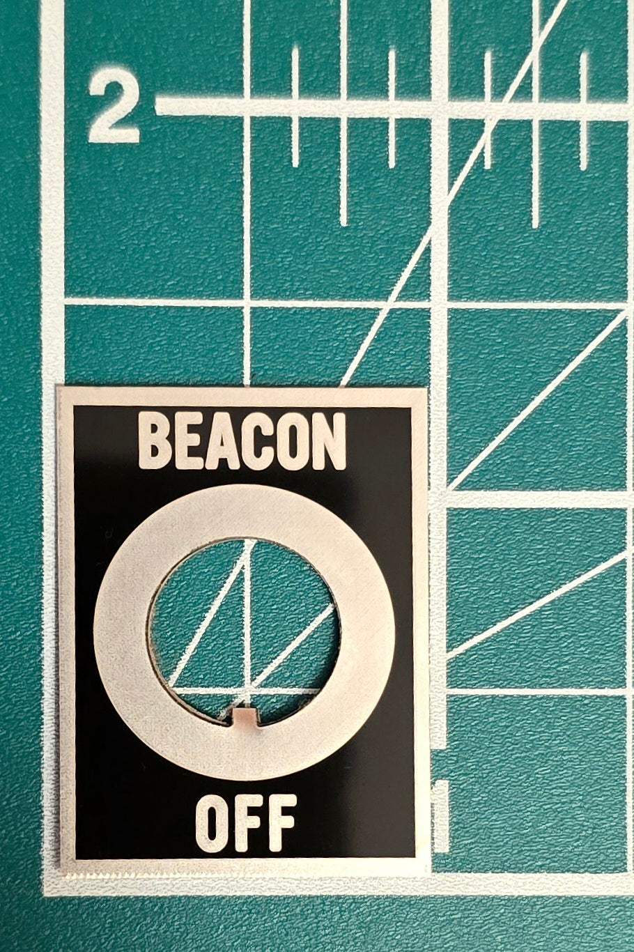 Beacon Light Toggle Switch Label Plate