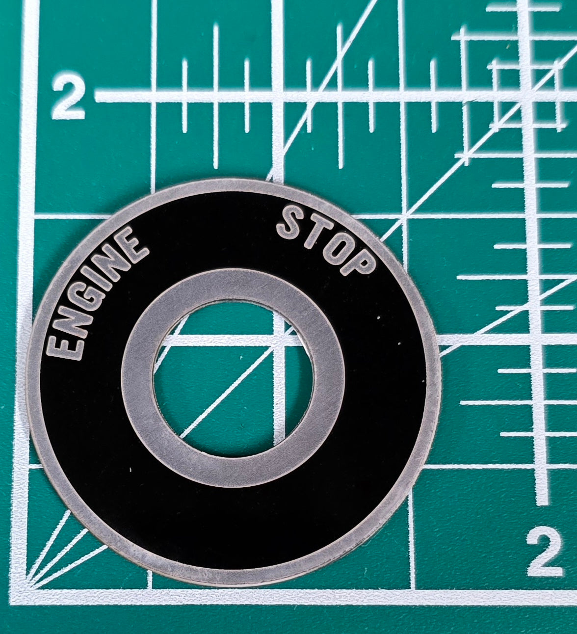 Round Engine Stop Button Switch Plate