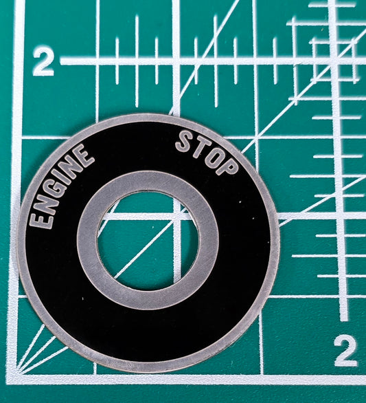 Round Engine Stop Button Switch Plate