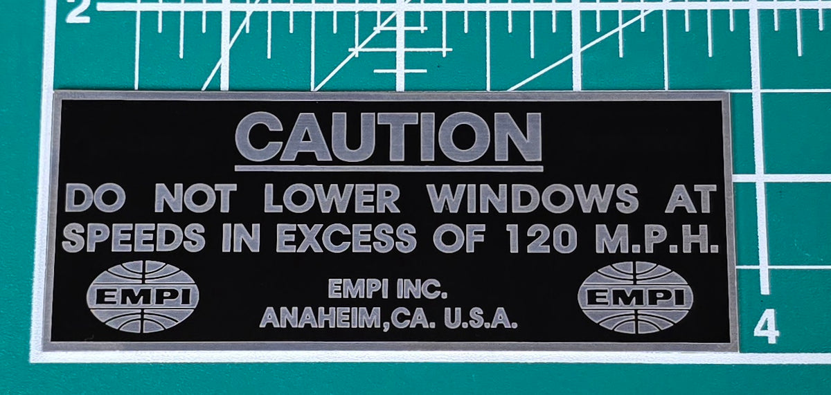 EMPI Caution Do not lower window Plate